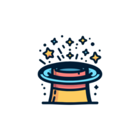 magia gorra plano icono en línea Arte estilo png