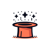 magic cap flat icon in line art stle png