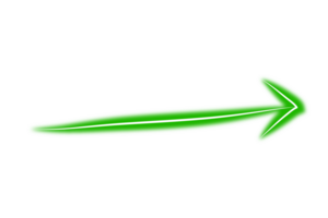 Green neon arrow icon png