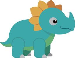 children's Triceratops toy isolated on grey background vector