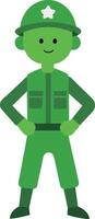 illustration children's Green Army Men toy vector