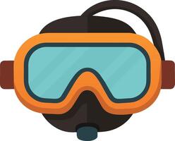 dive mask illustration flat desing element vector