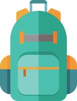 Backpack. illustration of a backpack. Flat design. vector