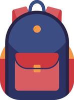 This is a illustration of a Backpack with a red handle vector