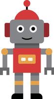 children's robot toy isolated on grey background vector