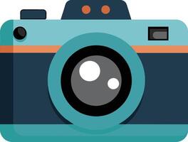 a blue and gray camera with a blue background vector