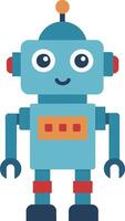 illustration children's toy of a cute robot vector