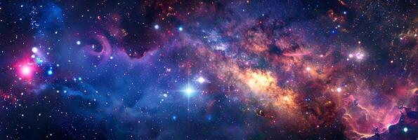 cosmic dust and radiant stars in the abyss of deep space photo