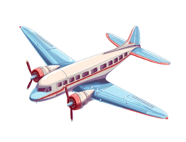 a cartoon airplane flying on a transparent background png