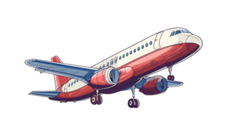 a cartoon airplane flying on a transparent background png