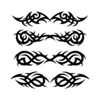 Flat design tribal tattoo border element vector