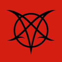 Esoteric occult pentagram, magic signs. Demon pentacle tattoo, magic mason seal, satan pentagram line symbols set. Alchemy, witchcraft esoteric or occult signs with pentagram stars in circle vector