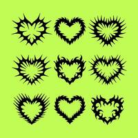 corazón tatuaje diseño llamas y fuego corazón y amor símbolos gótico tatuajes y impresión vector