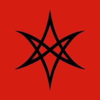 Unicursal Hexagram, Satanic Symbols, Medieval Occultism, Magic Stamps, Sigils, Mystical Knots, Devil's Cross. Sigil Lucifer Baphomet vector