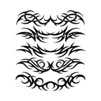 Flat design tribal tattoo border element vector