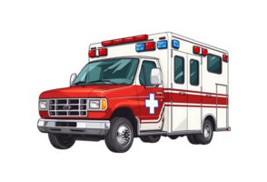 un ambulanza su un' trasparente sfondo png