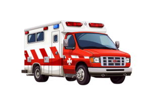 een ambulance Aan een transparant achtergrond png