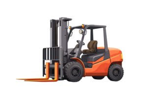 forklift truck on transparent background png