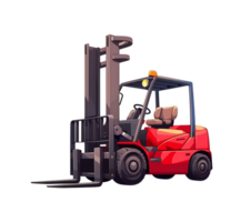 forklift truck on transparent background png