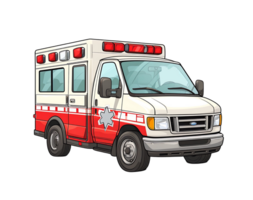 an ambulance on a transparent background png