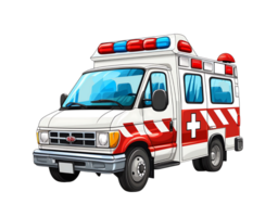 un ambulance sur une transparent Contexte png