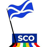scotland national flag designed for Europe football championship in 2024 vector