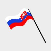 slovakia national flag designed for Europe football championship in 2024 vector