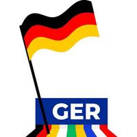 Germany national flag designed for Europe football championship in 2024 vector