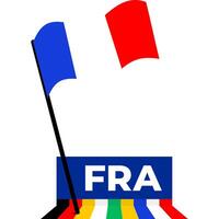 france national flag designed for Europe football championship in 2024 vector