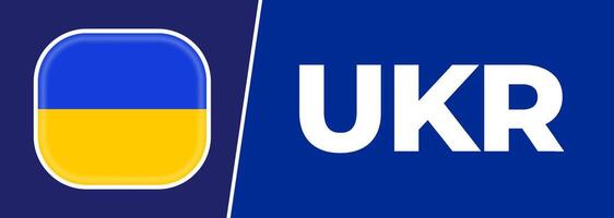 ukraine national flag designed for Europe football championship in 2024 vector