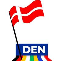 denmark national flag designed for Europe football championship in 2024 vector