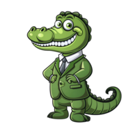 Animal character of crocodile png