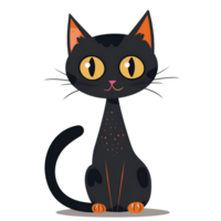 Illustration of Halloween cat png