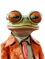 Animal character of fashionable frog png