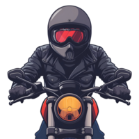 Illustration of biker riding a bike png