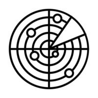 Radar Line Icon Design vector