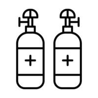 Oxygen tank Line Icon Design vector