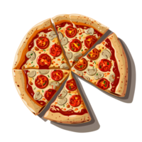 ilustração do uma pizza png