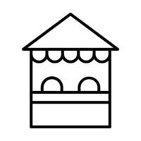 Ticket booth Line Icon Design vector