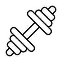 Dumbbell Line Icon Design vector