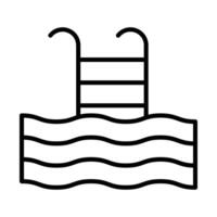 Swimming pool Line Icon Design vector