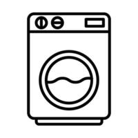 Washing machine Line Icon Design vector