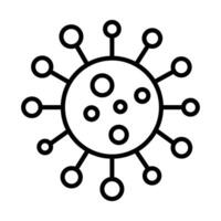 Virus Line Icon Design vector