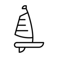 Windsurf Line Icon Design vector