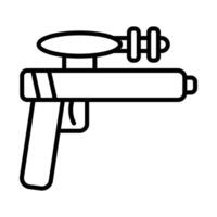 juguete pistola línea icono diseño vector