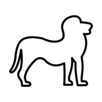 Lion Line Icon Design vector