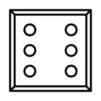 Dice Line Icon Design vector