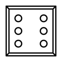 Dice Line Icon Design vector