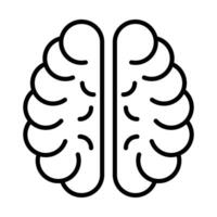 Human brain Line Icon Design vector