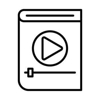 Tutorial Line Icon Design vector